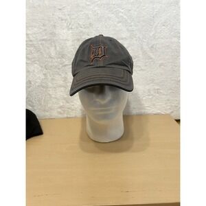 Detroit Tigers MLB Dad Hat Twins Enterprise Adjustable Black Orange Cap